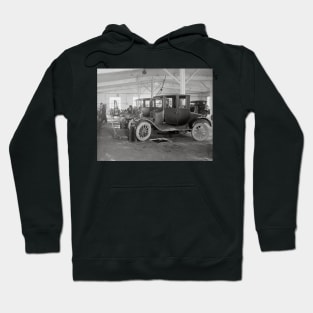 Auto Repair Garage, 1926. Vintage Photo Hoodie